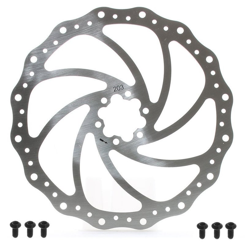 Litetop 203mm Disc Brake Rotor with 6 Bolts Stainless Steel Bicycle Rotors Fit for Road Bike, Mountain Bike, MTB, BMX (Stainless Steel, 2pcs) - Image 2